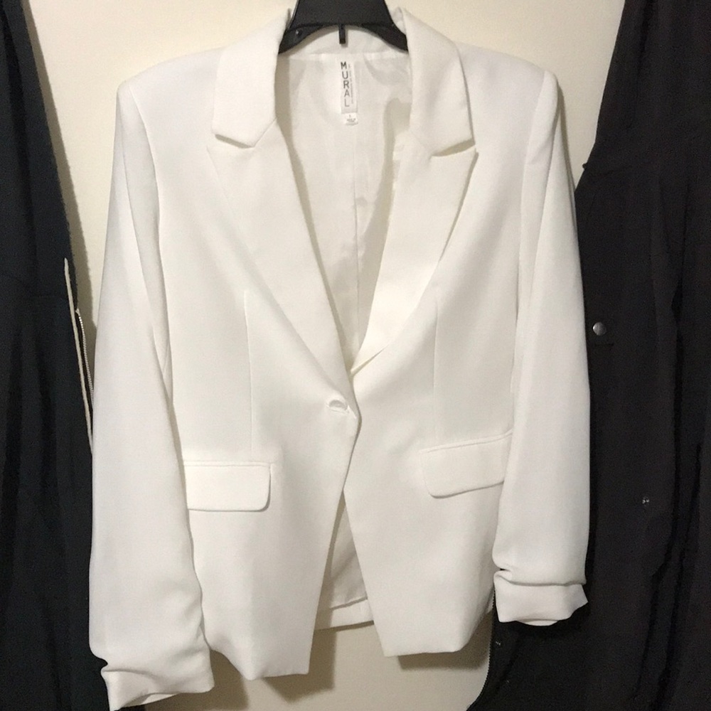 White Mural blazer